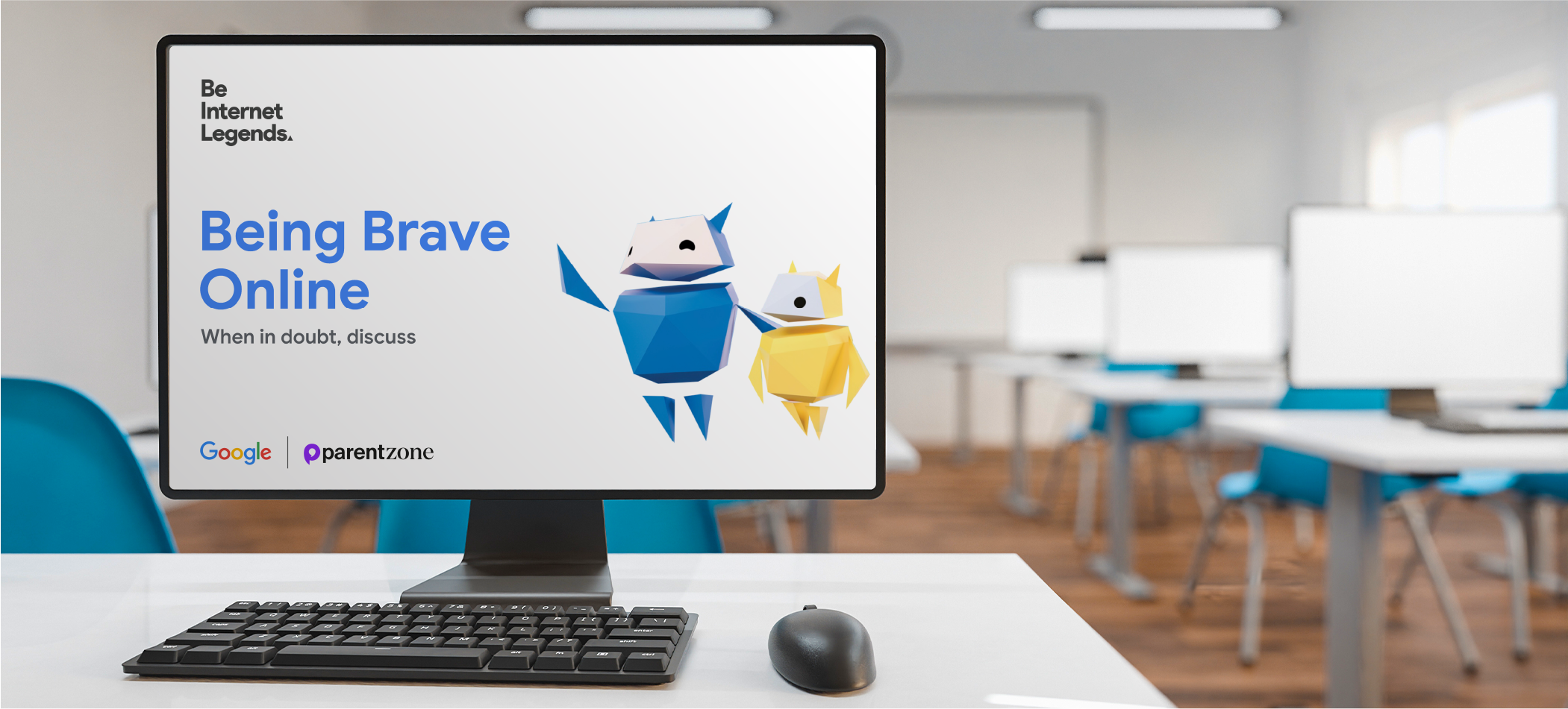 BIL interactive lesson on school computer