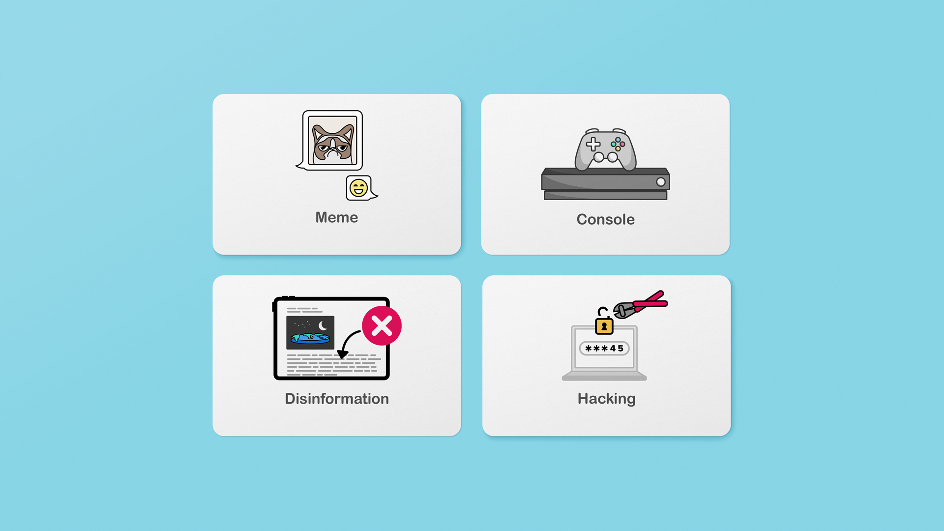 Set of four Talk:Tech flashcards