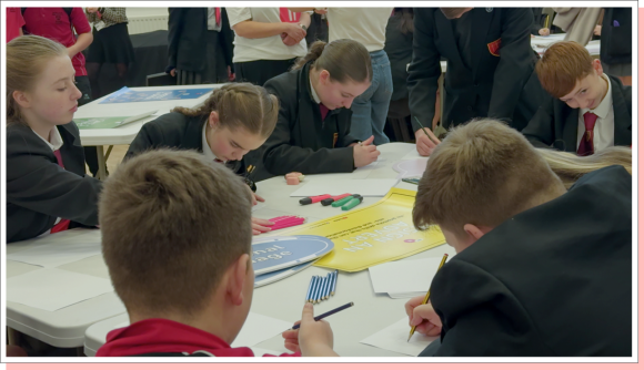 Students at Hit Pause event